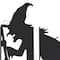 Glitzhome® 34.5" Halloween Metal Silhouette Witches With Cauldron Yard Stake Set